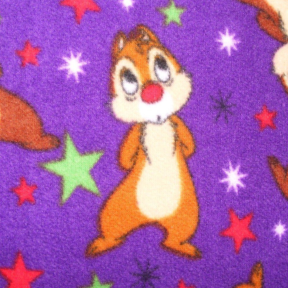 Disney CHIP & DALE Pajama Top, L, Purple, Chipmunks all over, Long sleeves - Picture 3 of 12